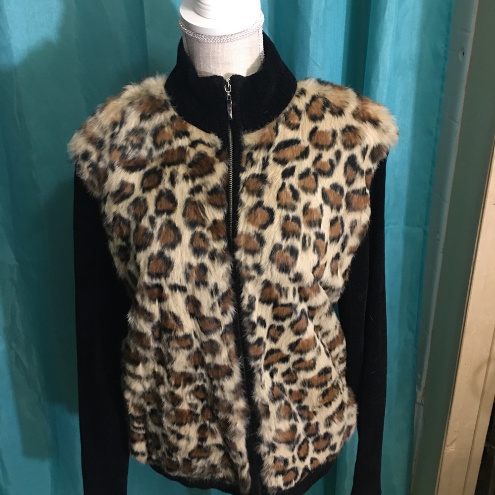 Sweater/Jacket Leopard Print - Picture 3 of 4